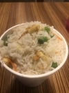 Woked basmati rice with vegetables and egg 